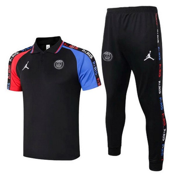 Polo Conjunto Completo Paris Saint Germain 2020 2021 Negro Azul